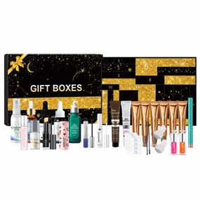 Makeup Christmas Set 2024, 24 Days Of Christmas Set Beauty, Makeup Kit Includes Brush Eyeshadow Lip Gloss Christmas Countdown Set Gifts for Women Girls (pat.04)