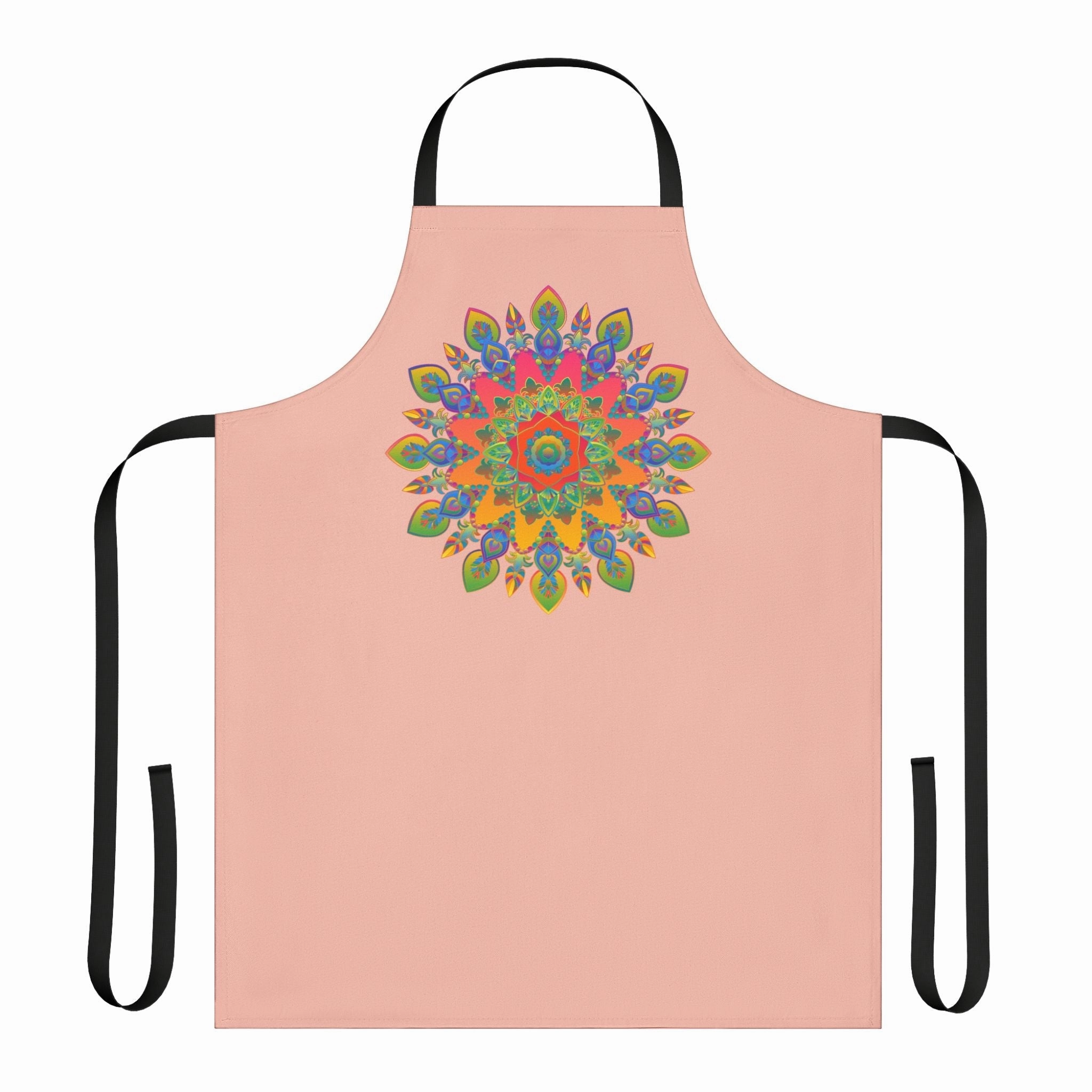 Mandala Peach Apron - Colorful Kitchen Decor