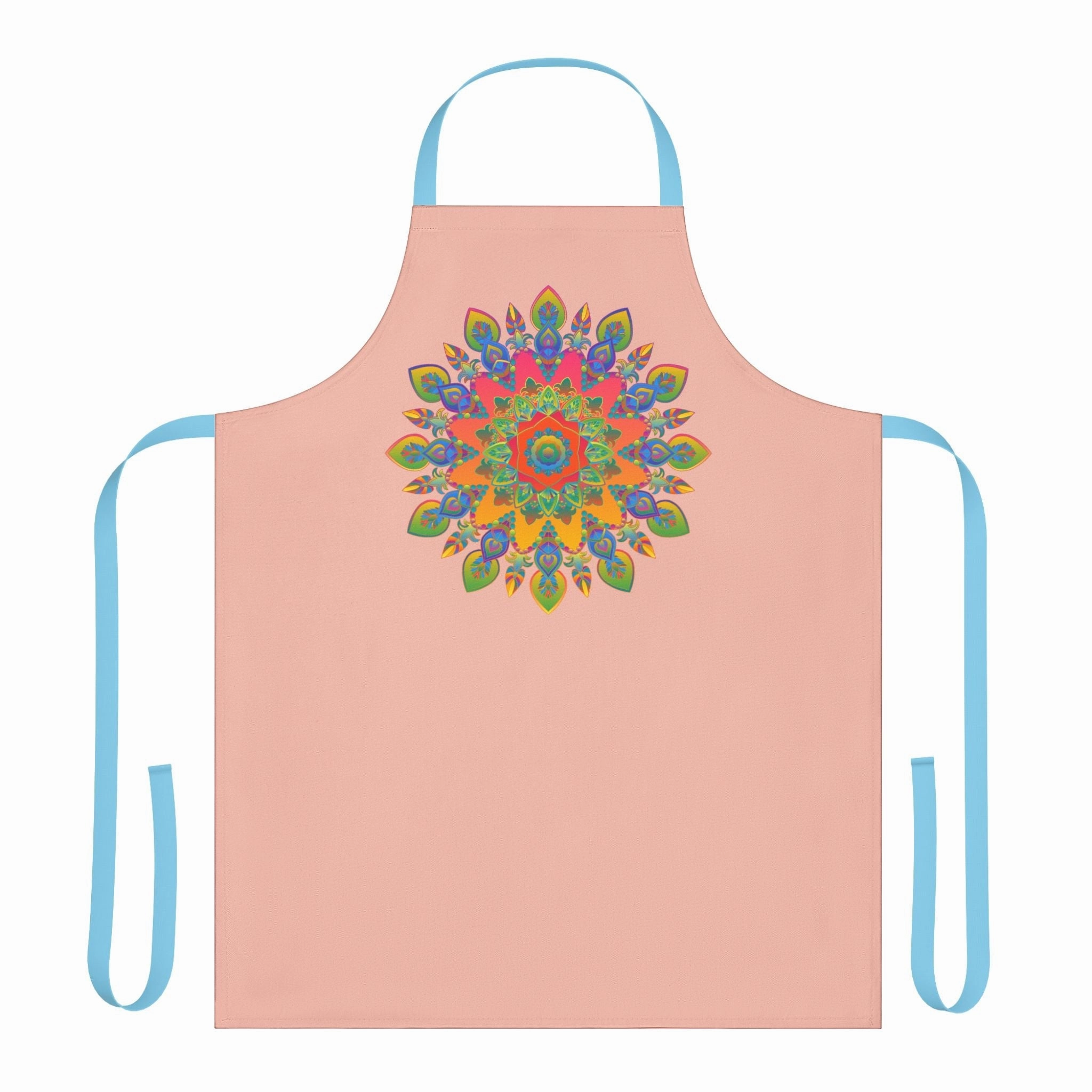 Mandala Peach Apron - Colorful Kitchen Decor