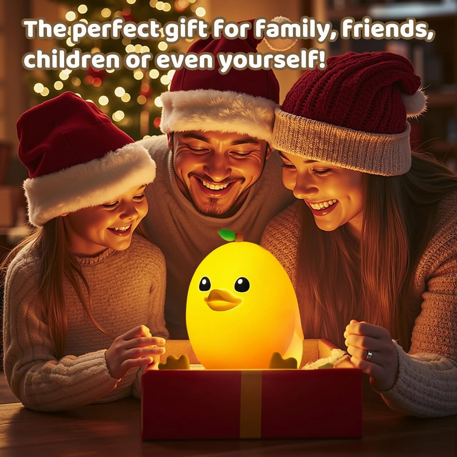 Mango Duck Night Light for Kids, 3 Level Dimmable Cute Duck Lamp with Remote Control, Silicone Kids Night Light, 1200 mAh Rechargeable, Bedside Lamp for Nursery Room Decor, Baby Gifts