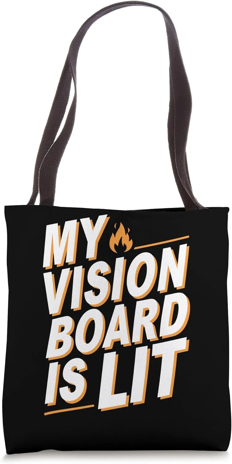 Manifestation Vision Board Goal Setting Dream Big Visualize Tote Bag