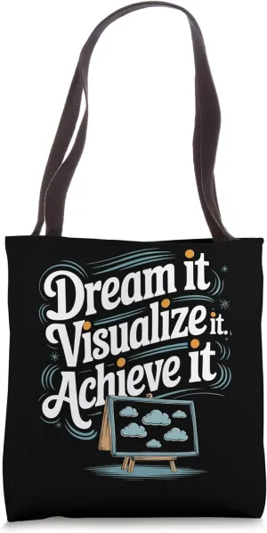 Manifestation Vision Board Goal Setting Dream Big Visualize Tote Bag