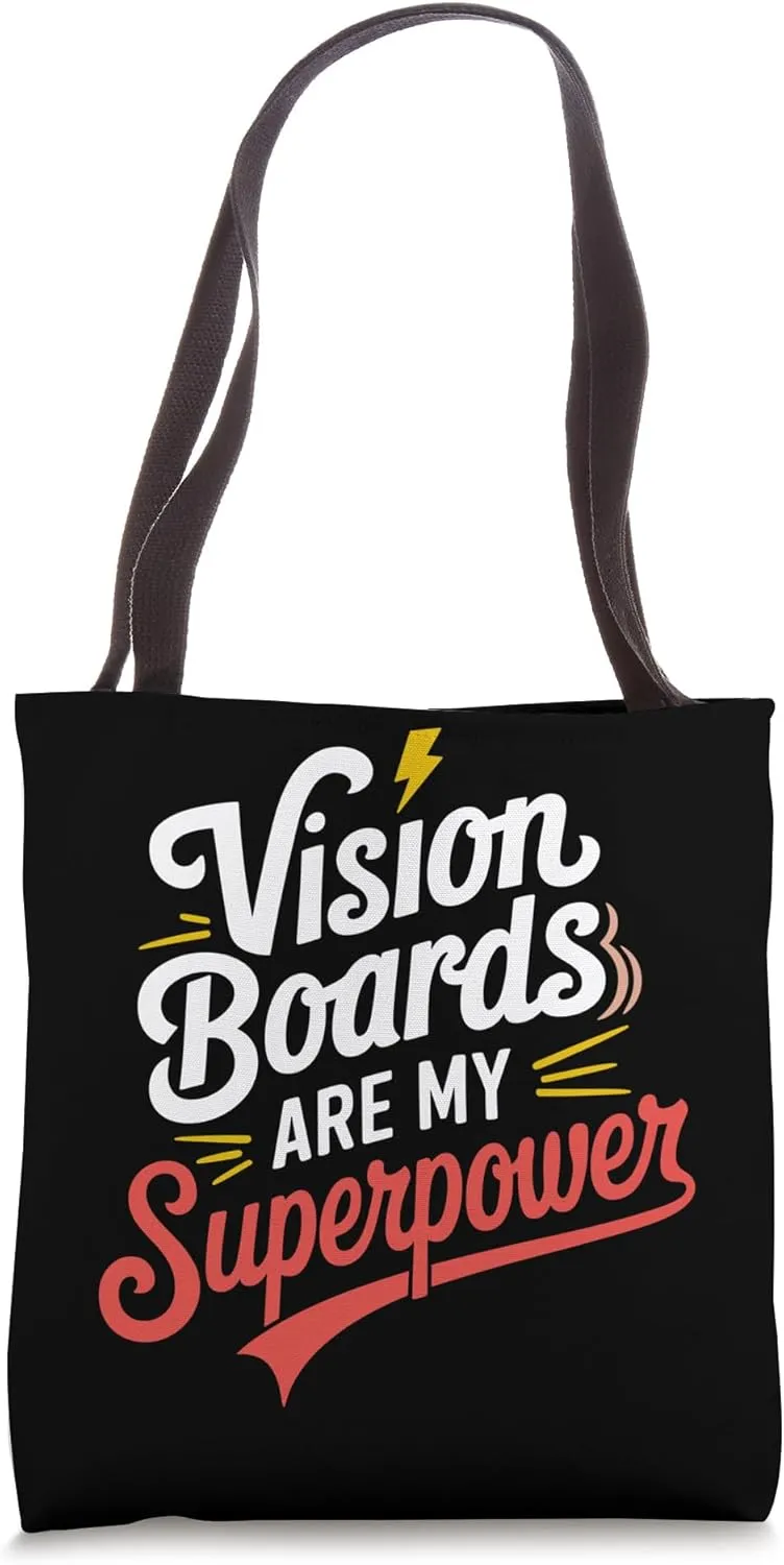 Manifestation Vision Board Goal Setting Dream Big Visualize Tote Bag