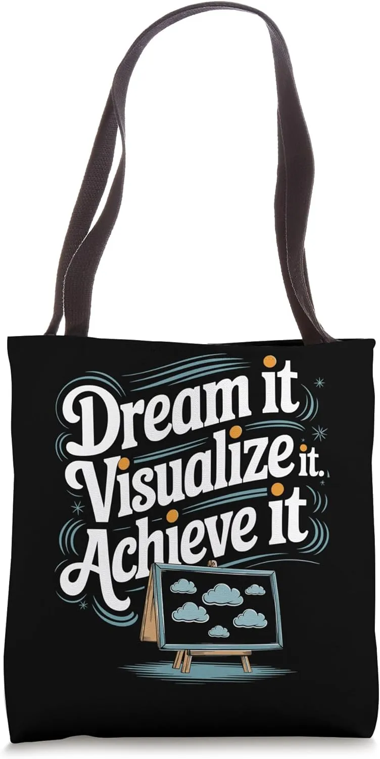 Manifestation Vision Board Goal Setting Dream Big Visualize Tote Bag
