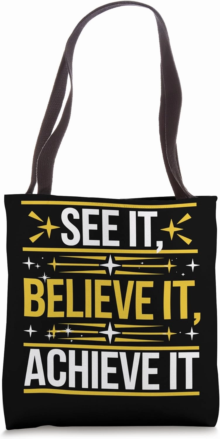 Manifestation Vision Board Goal Setting Dream Big Visualize Tote Bag