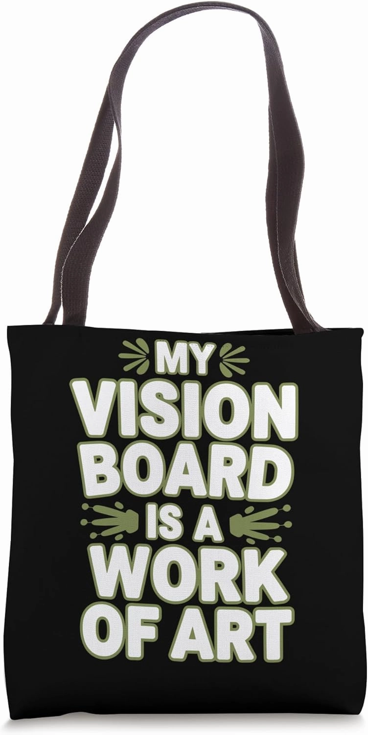 Manifestation Vision Board Goal Setting Dream Big Visualize Tote Bag