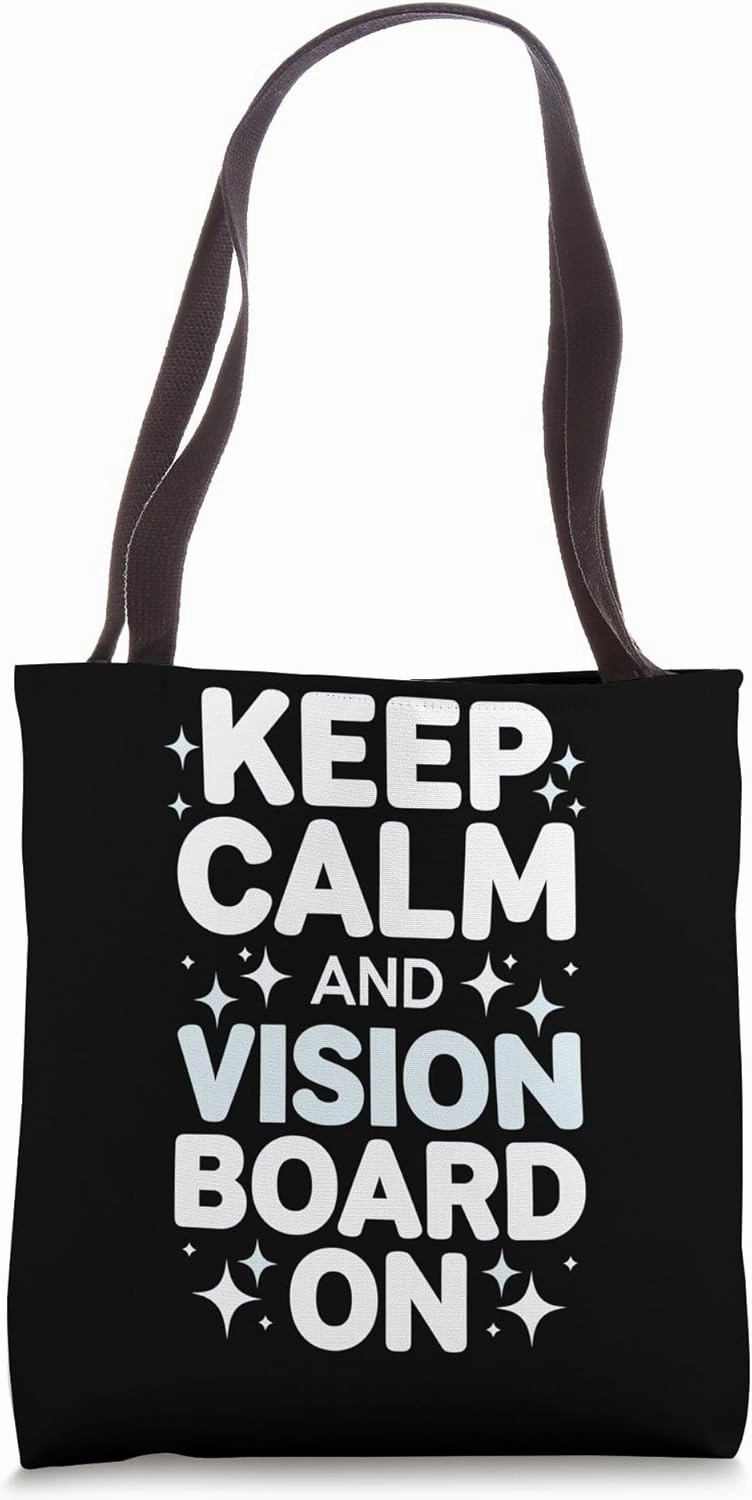 Manifestation Vision Board Goal Setting Dream Big Visualize Tote Bag
