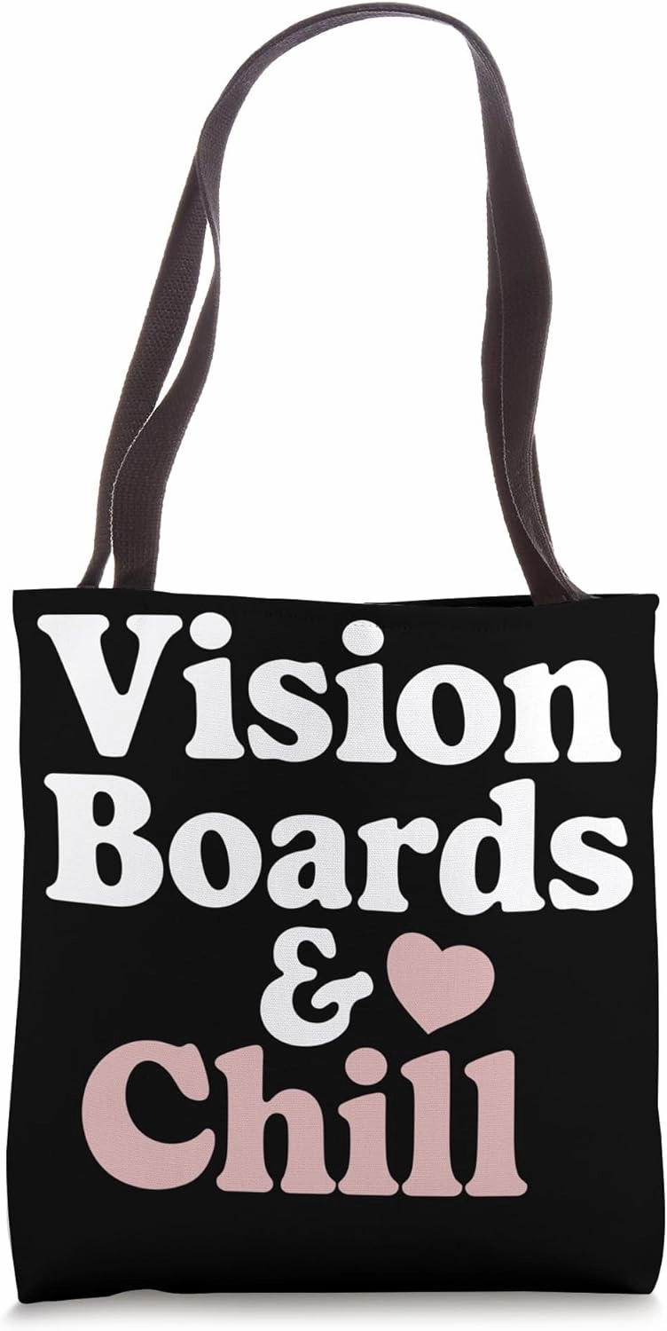 Manifestation Vision Board Goal Setting Dream Big Visualize Tote Bag