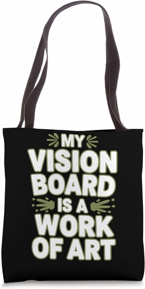 Manifestation Vision Board Goal Setting Dream Big Visualize Tote Bag