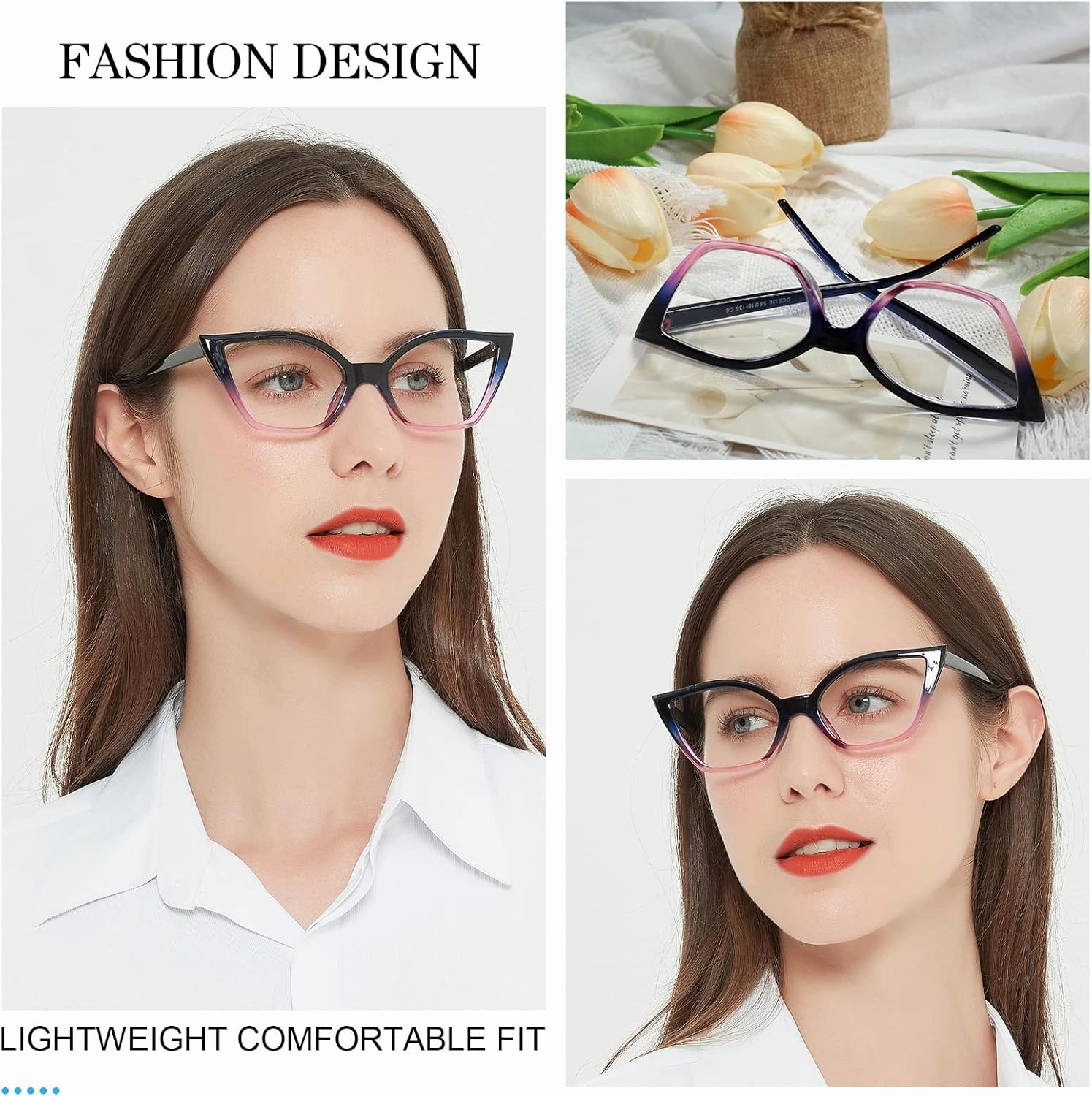 MARE AZZURO Cat Eye Reading Glasses Women Retro Cute Readers 1.0 1.25 1.5 1.75 2.0 2.25 2.5 2.75 3.0 3.5 4.0 5.0 6.0 (Purple, 2.00)