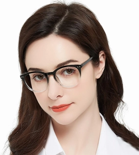 MARE AZZURO Large Reading Glasses Women Trendy Round Readers 1.00 1.25 1.50 1.75 2.00 2.25 2.50 2.75 3.00 3.50 4.00 5.00 6.00 (Black clear, 1.0)