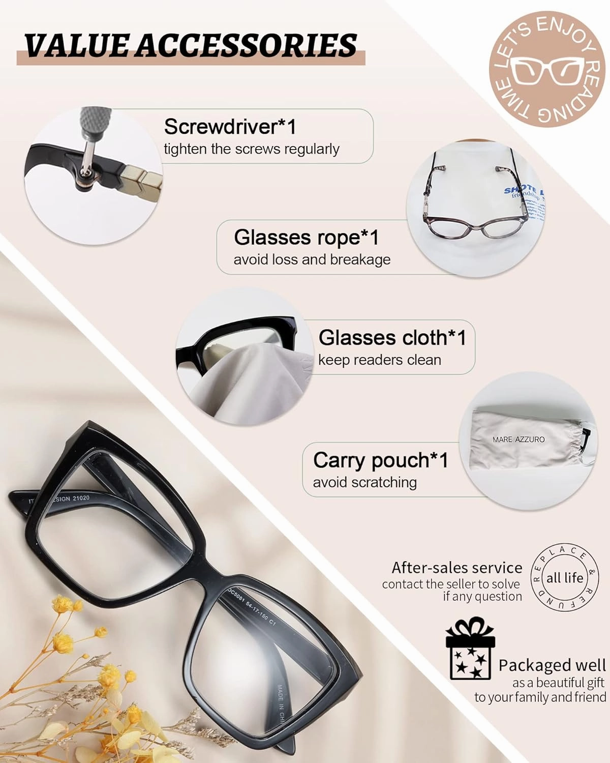 MARE AZZURO Oversized Reading Glasses Women Fashion Large Readers 1.0 1.25 1.5 1.75 2.0 2.25 2.5 2.75 3.0 3.5