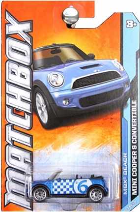 Matchbox 2011-82 MBX Beach Mini Cooper S Convertible BLUE 1:64 Scale