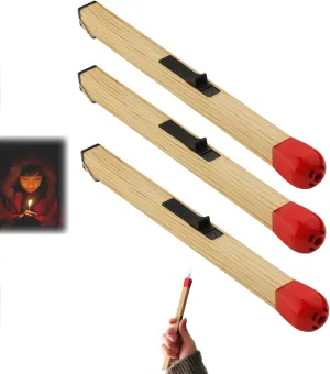 Matchstick Lighter, Match Stick Lighter, Giant Matchstick Lighter, Match Stick Lighter Refillable, Adjustable Large Stick Lighter for Decoration/Collection, Novelty Gift for Men (Brown 3)
