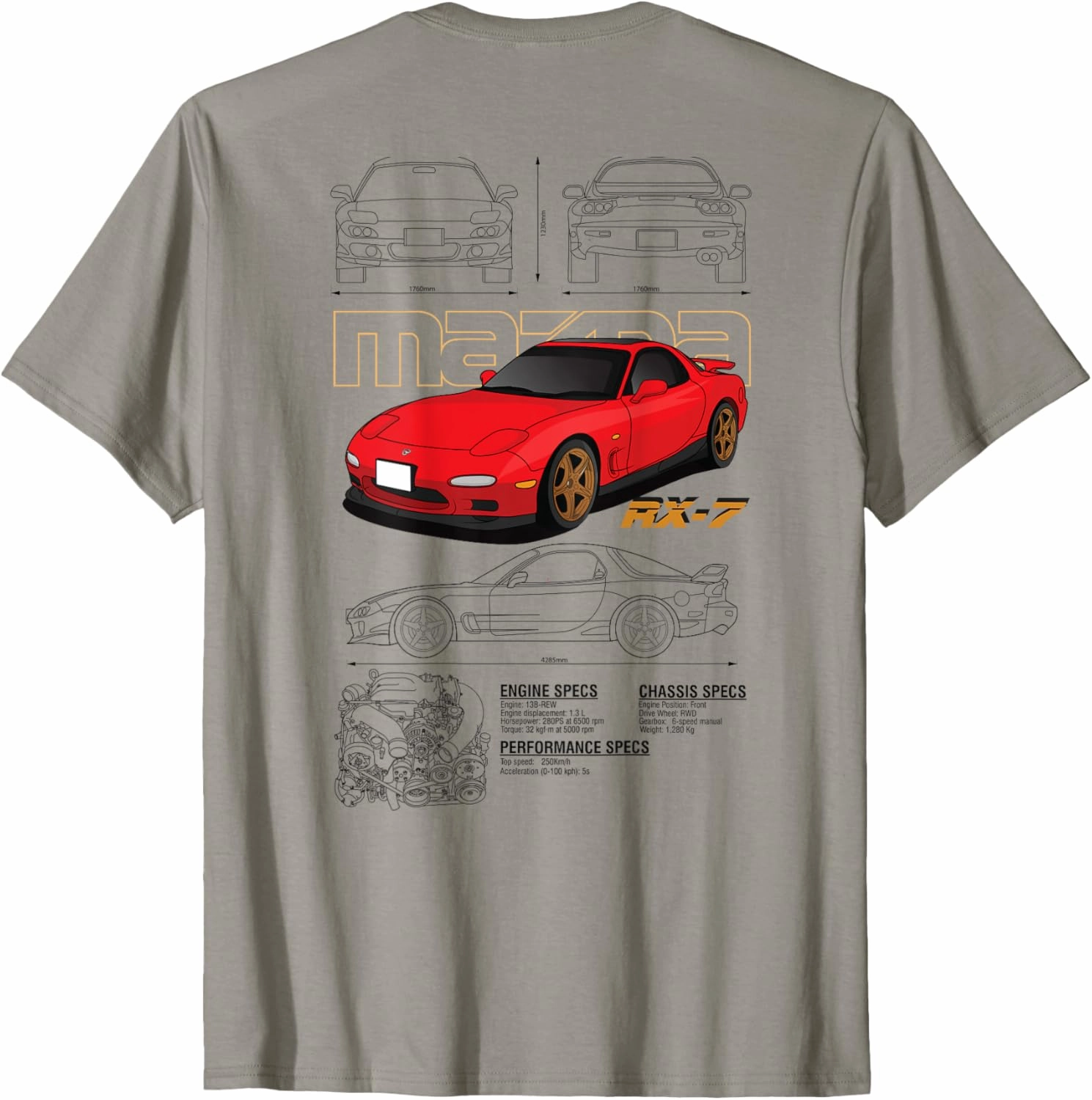 Mazda RX-7 Sketch board T-Shirt