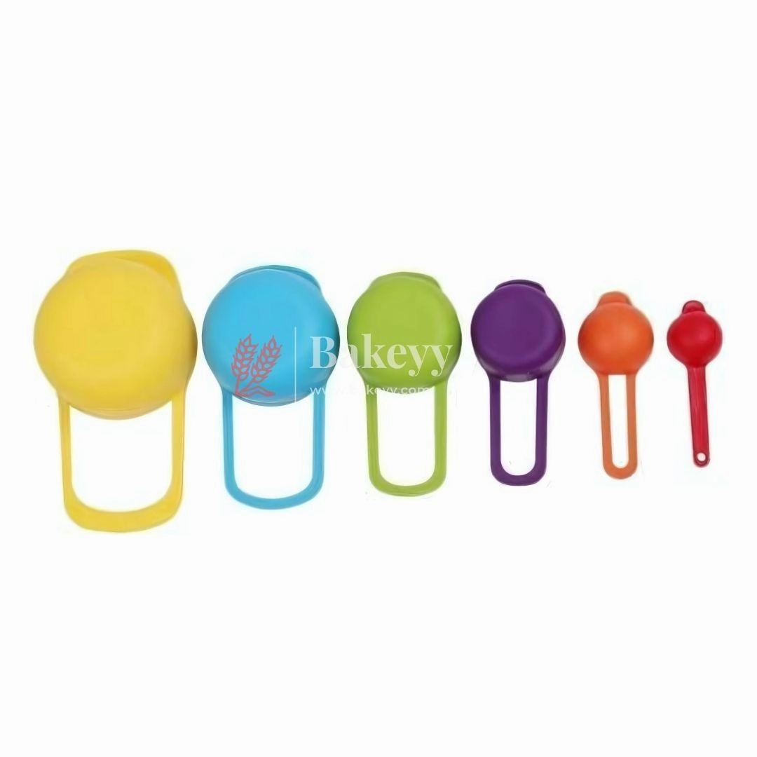 Measuring cup | Multicolor | For Precise, Easy, and Space-saving Cooking (Set Of 6)