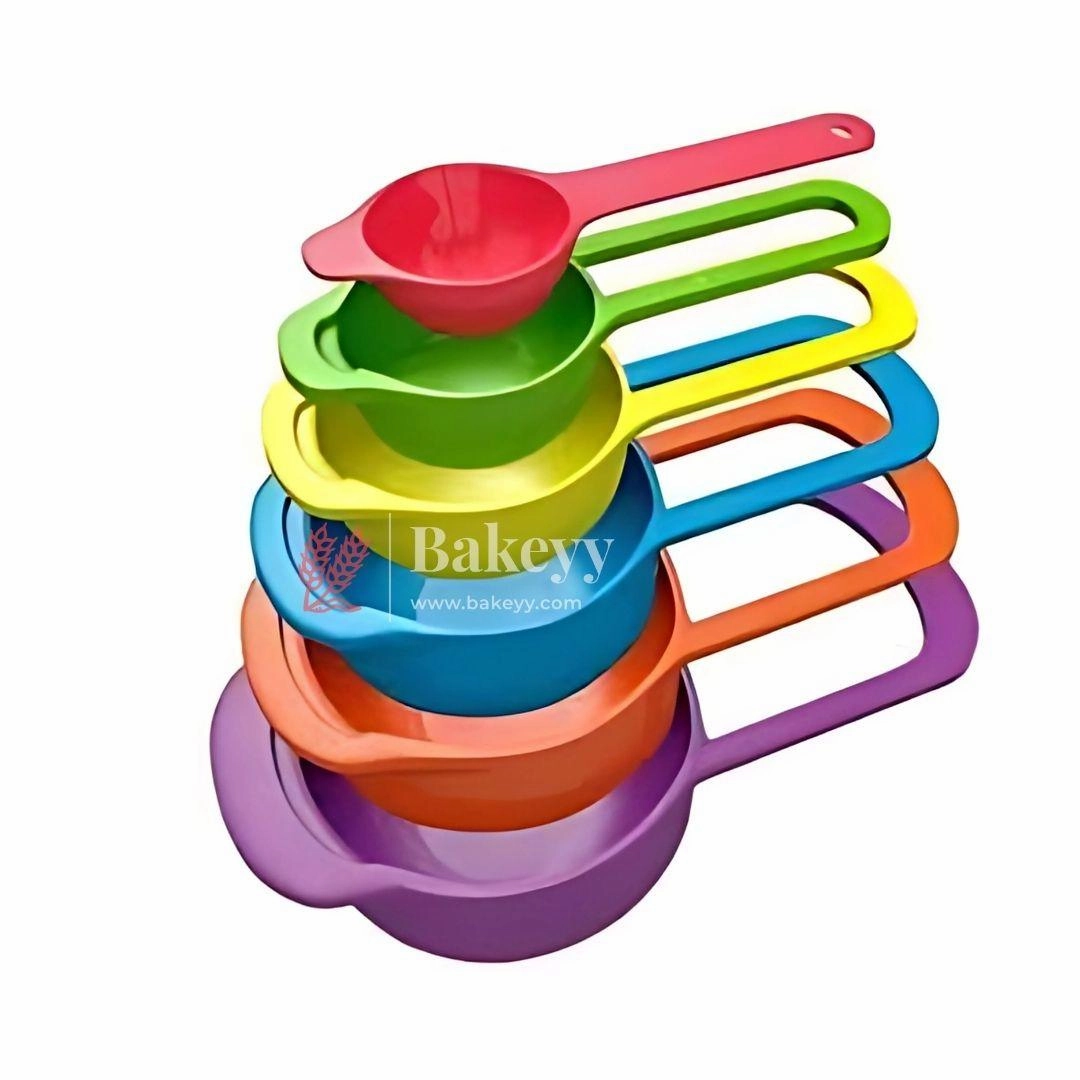 Measuring cup | Multicolor | For Precise, Easy, and Space-saving Cooking (Set Of 6)