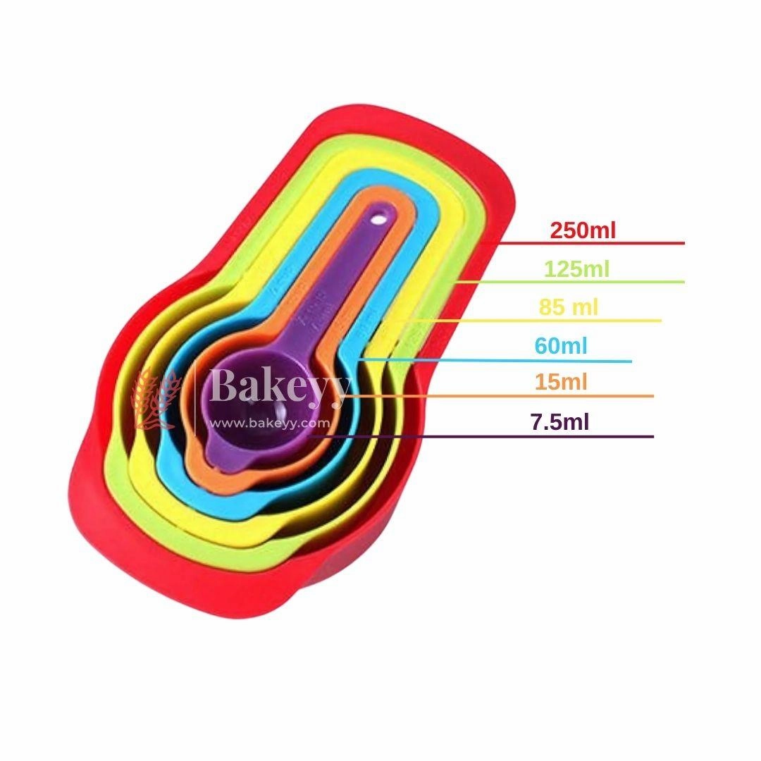 Measuring cup | Multicolor | For Precise, Easy, and Space-saving Cooking (Set Of 6)