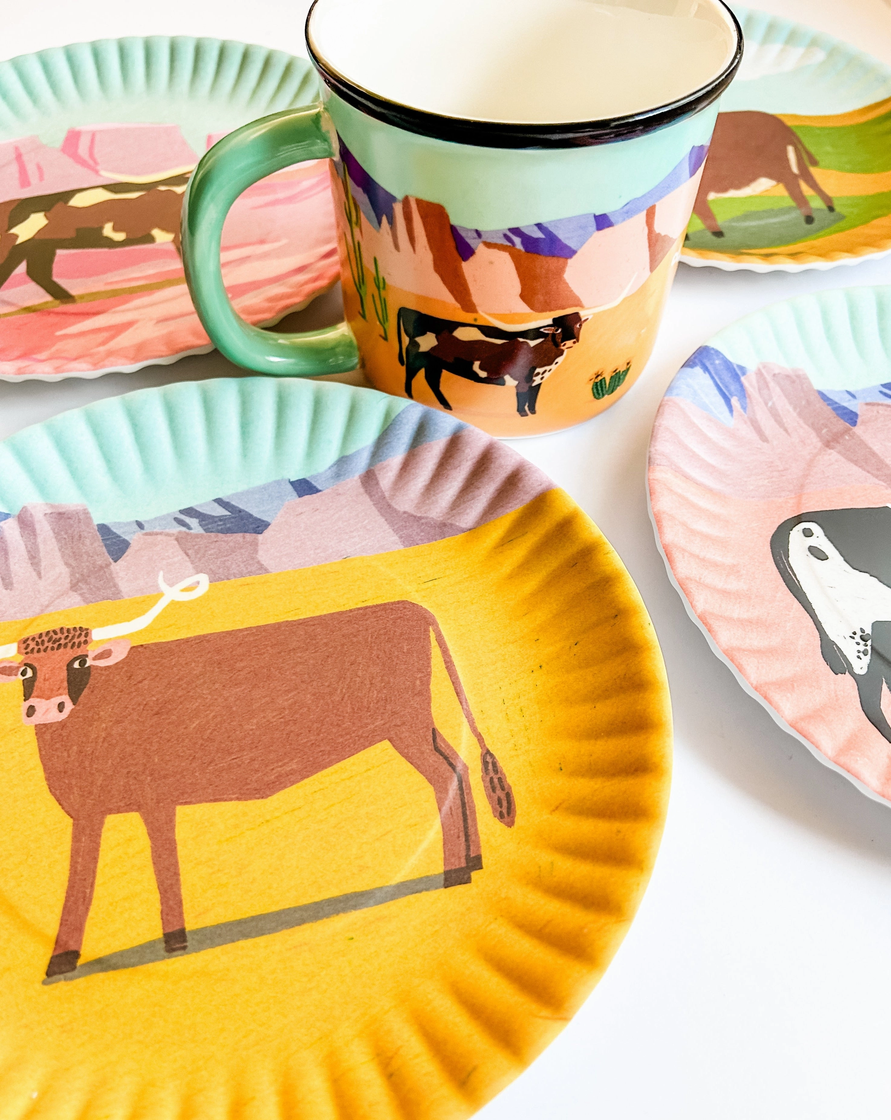 Melamine Longhorn Plate 9"