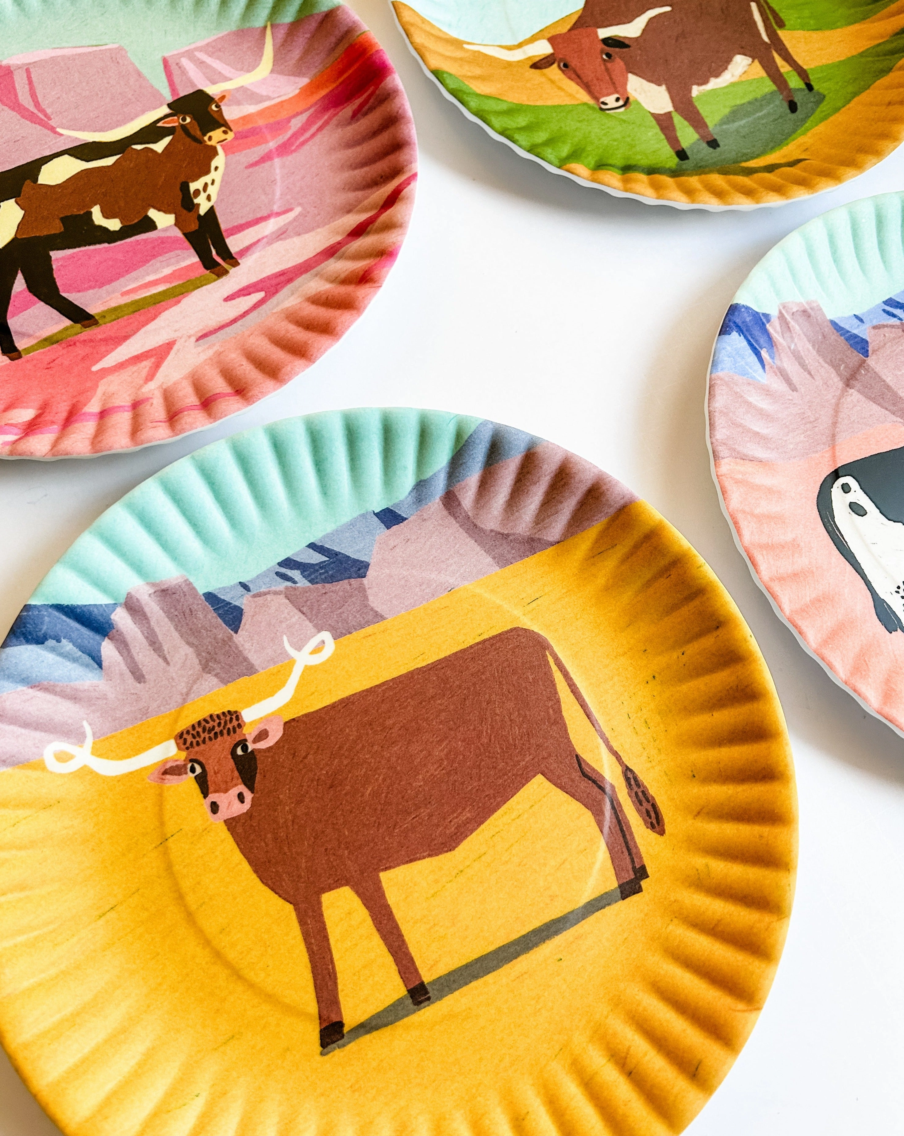 Melamine Longhorn Plate 9"