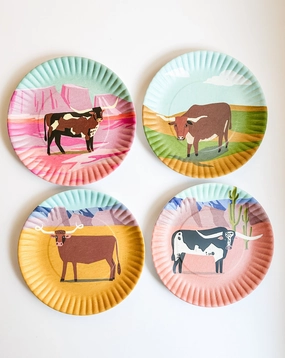 Melamine Longhorn Plate 9"