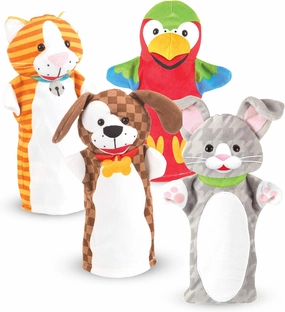 Melissa & Doug Playful Pets Hand Puppets (Set of 4)