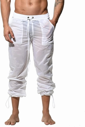 Men's Lightweight Translucency Solid Beach Pants UV Blocking B1129