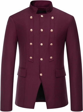 Men's Stylish Court Prince Blazers Slim Fit Long Sleeve Double Breasted Casual Wedding Prom Party Tuxedo Suit Jackets