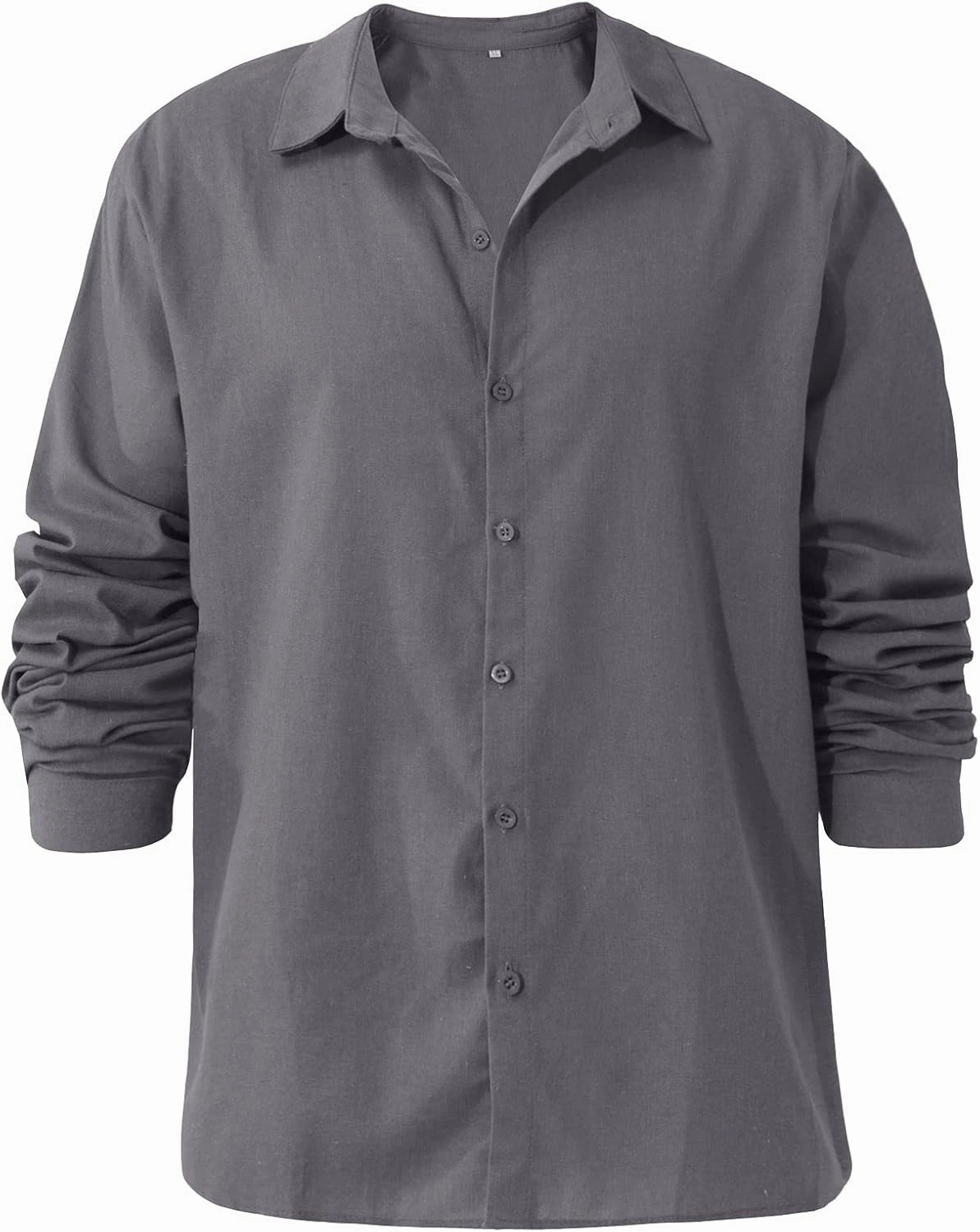 Men's Thermal Shirt Designer Spring Summer Casual Cotton Linen Solid Color Long Sleeve Shirts Loose Shirts