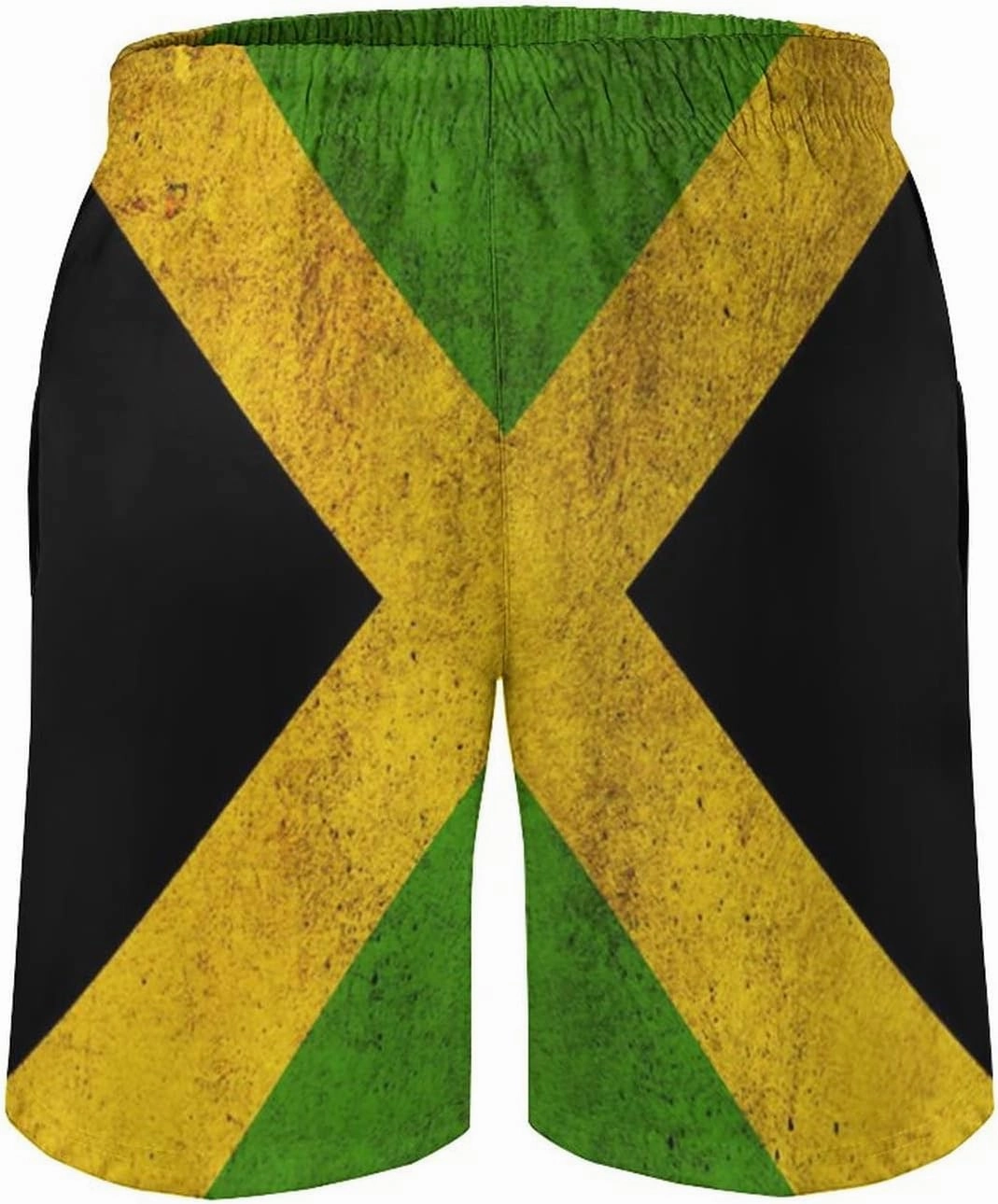 Mens Jamaican Flag Swim Trunks Quick Dry Board Shorts with Mesh Lining