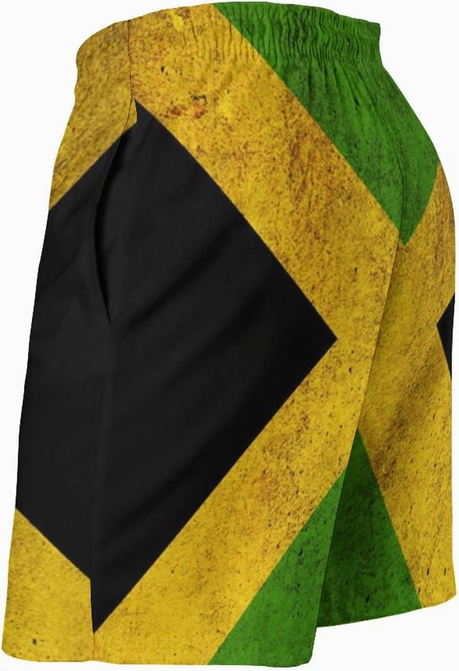 Mens Jamaican Flag Swim Trunks Quick Dry Board Shorts with Mesh Lining