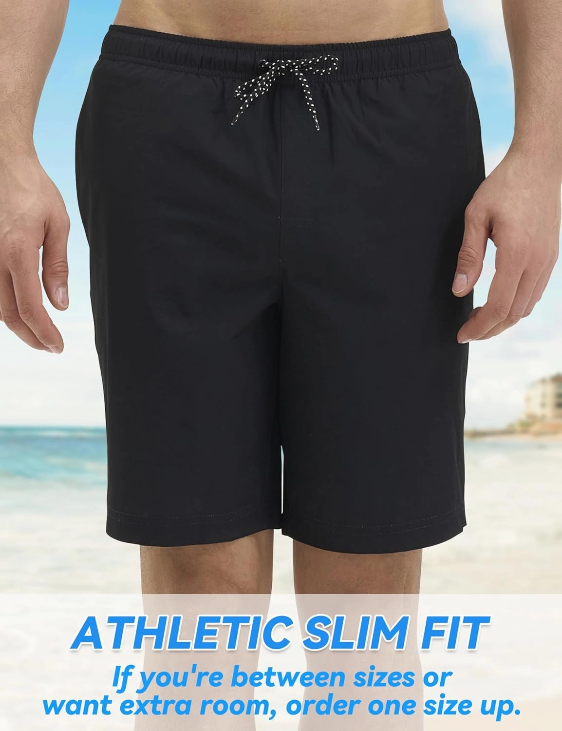 Mens Swim Trunks with Compression Liner 8 inch Quick-Dry Lightweight 2 in 1 Board Shorts 4-Way Stretch UPF 50 