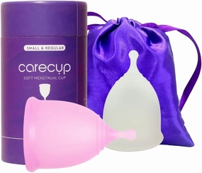 Menstrual Cup Kit - Reusable Tampon, Pad, and Disc Alternative - 12-Hour Wear - Soft, Flexible Medical-Grade Silicone Menstrual Cups for Leak-Free, Comfortable Protection (2 Large Cups)