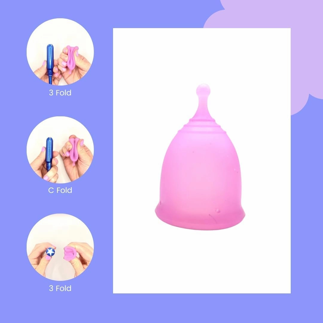 Menstrual Cup Kit - Reusable Tampon, Pad, and Disc Alternative - 12-Hour Wear - Soft, Flexible Medical-Grade Silicone Menstrual Cups for Leak-Free, Comfortable Protection (2 Large Cups)