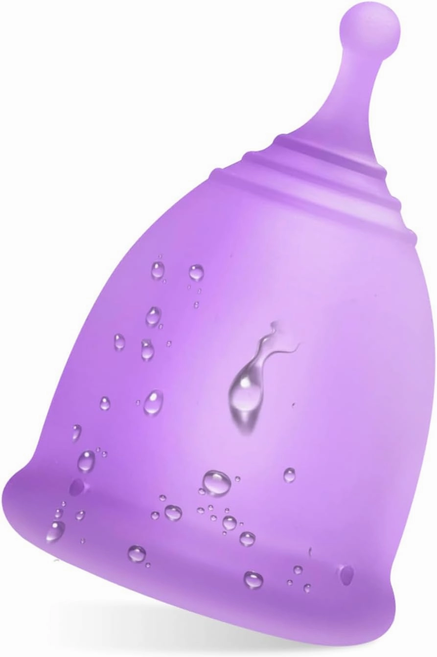Menstrual Cup Kit - Reusable Tampon, Pad, and Disc Alternative - 12-Hour Wear - Soft, Flexible Medical-Grade Silicone Menstrual Cups for Leak-Free, Comfortable Protection (2 Large Cups)