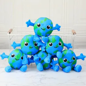 Meooeck 12 Packs Earth Day Stuffed Plush Party Favors 5.5 Inch Mini Save The Earth Educational Item Planet Stuffed for School Classroom Educational Activity Gift Recycle Party Favor Supplies