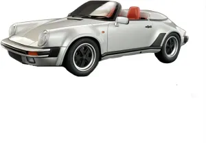 Metal Car Model 1:18 for Porsche 911 3.2 Speedster Silver Die-cast Model Car Miniature Vehicle Adult Toy Collection Die Cast Vehicles
