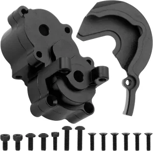 Metal Center Gearbox Transmission Housings Compatible with 1/16 Traxxas E-Revo 71054 VXL Mini Slash 4WD 70054 Mini Summit RC Car (Black)