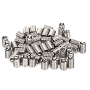 Metric Helicoil Kit Helicoil Thread Repair Kit 50pcs Wire Thread Insert Sleeve Bushing Screw Protective Coil Screw Repair Nut Kit M10 X 1.5(2.5d)