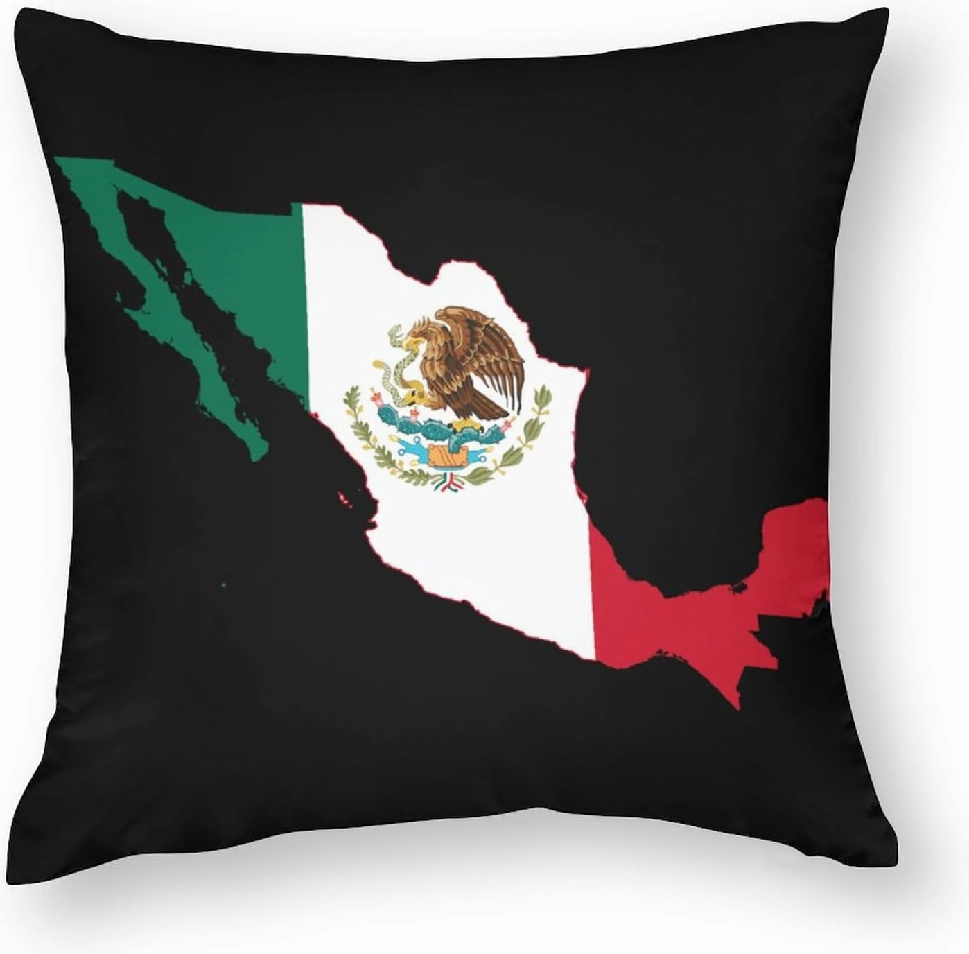 Mexico Flag Map Throw Pillow Covers Square Cushion Case Printed Decorative for Couch Sofa Car Living Room