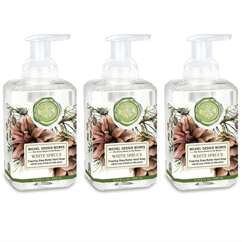 Michel Design Works Foaming Hand Soap, 17.8-Fluid Ounce, White Spruce 3-PACK
