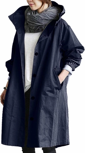 Mid Long Classic Lapel Windproof Womens Elegant Windbreaker Wild Winter Women'S Coat Belted Outerwear Casual Jackets