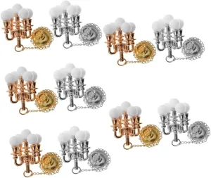 Milisten 8pcs Miniature Ceiling Lamp Tiny House Chandelier Decorative Dollhouse Lights Lighting for Mini Furniture Craft Accessories for Boys and Girls Miniature Living Decor