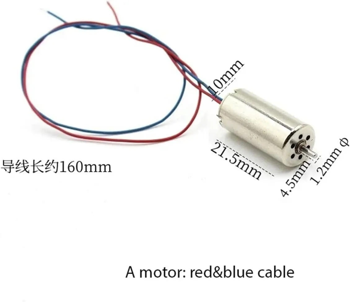 Mini 10mm*20mm 1020 Coreless Motor DC 7.4V 8.4V High Speed with Cooling hole for RC Car Drone Quadcopter Aircraft Engine(1pcs A Motor)