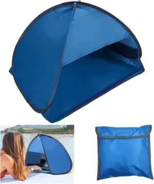 Mini Beach Tent,Laptop Sun Shade,Dog Shade for Outside,Laptop Tent,for Working Outside,Head Pop Up Canopy,Automatic Portable Mini Pop Up Tent for Camping Hiking Picnic (Blue)