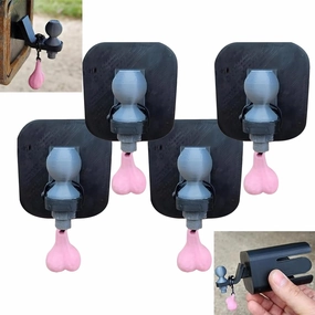 Mini Hitch Ball Joke, Plastic Funny Trailer Receiver Decor, Novelty Car Accessories for Truck Owners, Hilarious Automotive Gag Gift for Men (5)