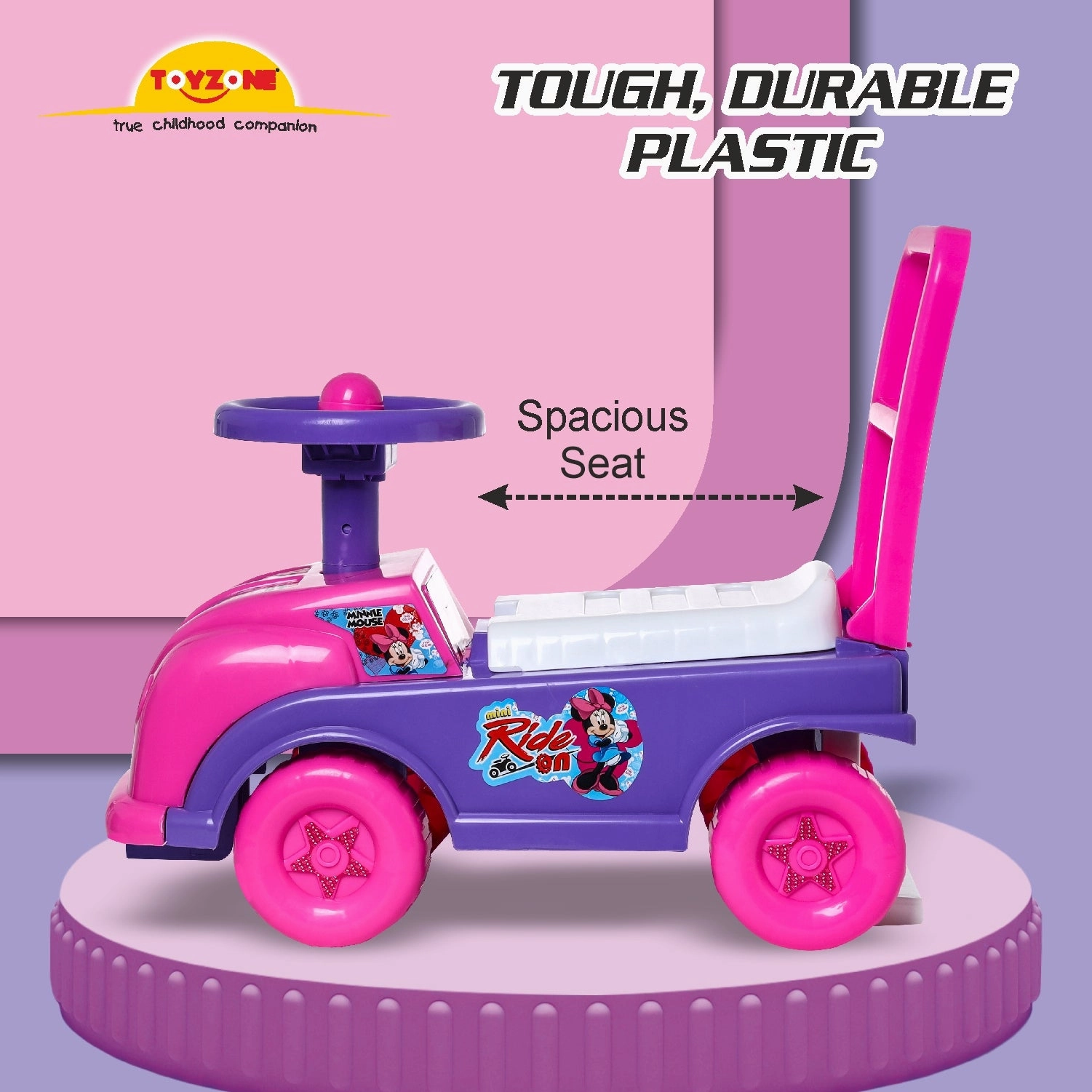 Mini Mouse Mini Ride On | Push Ride-on | Push Car with Storage | Ride-On Car with Backrest | Ride On for Toddlers | For Kids 3  years