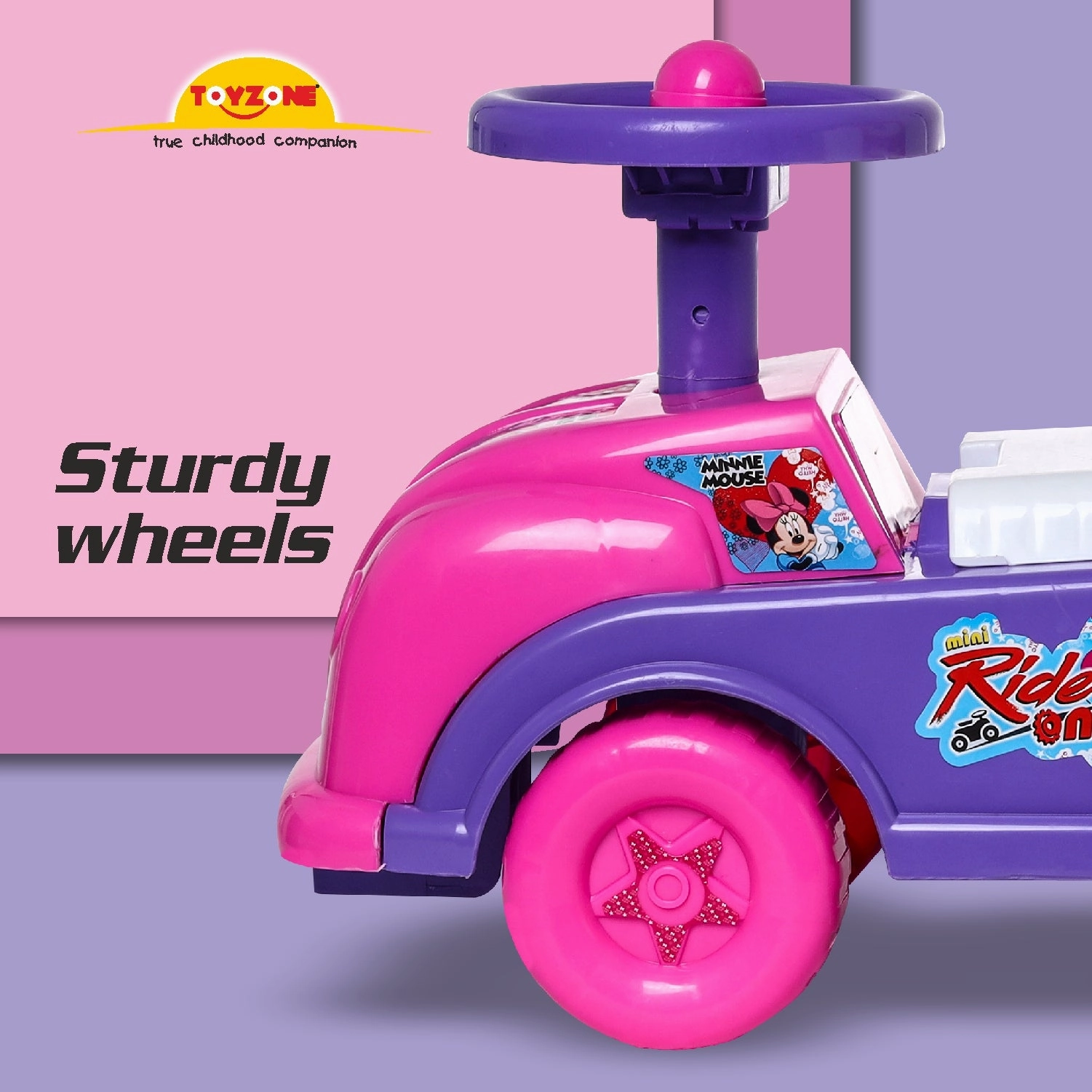 Mini Mouse Mini Ride On | Push Ride-on | Push Car with Storage | Ride-On Car with Backrest | Ride On for Toddlers | For Kids 3  years