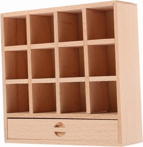 Miniature Dollhouse Storage Cabinet Furniture Toy Cute Decor for Mini House Display for Doll Supplies and Crafts Storage