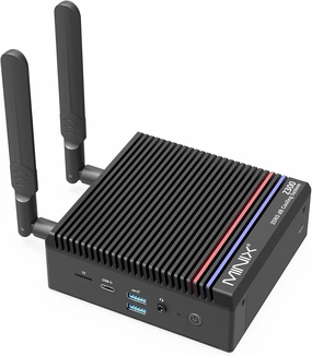 MINIX Fanless Windows 11 Pro Mini PC, Intel 12th Gen N300, NEO Z300-0dB 16GB DDR4, 512GB M.2 PCIe Gen3 x 4 SSD Micro Desktop Computer, 4K Dual Display/2.5G LAN, for Business Home Office Multi-Tasking